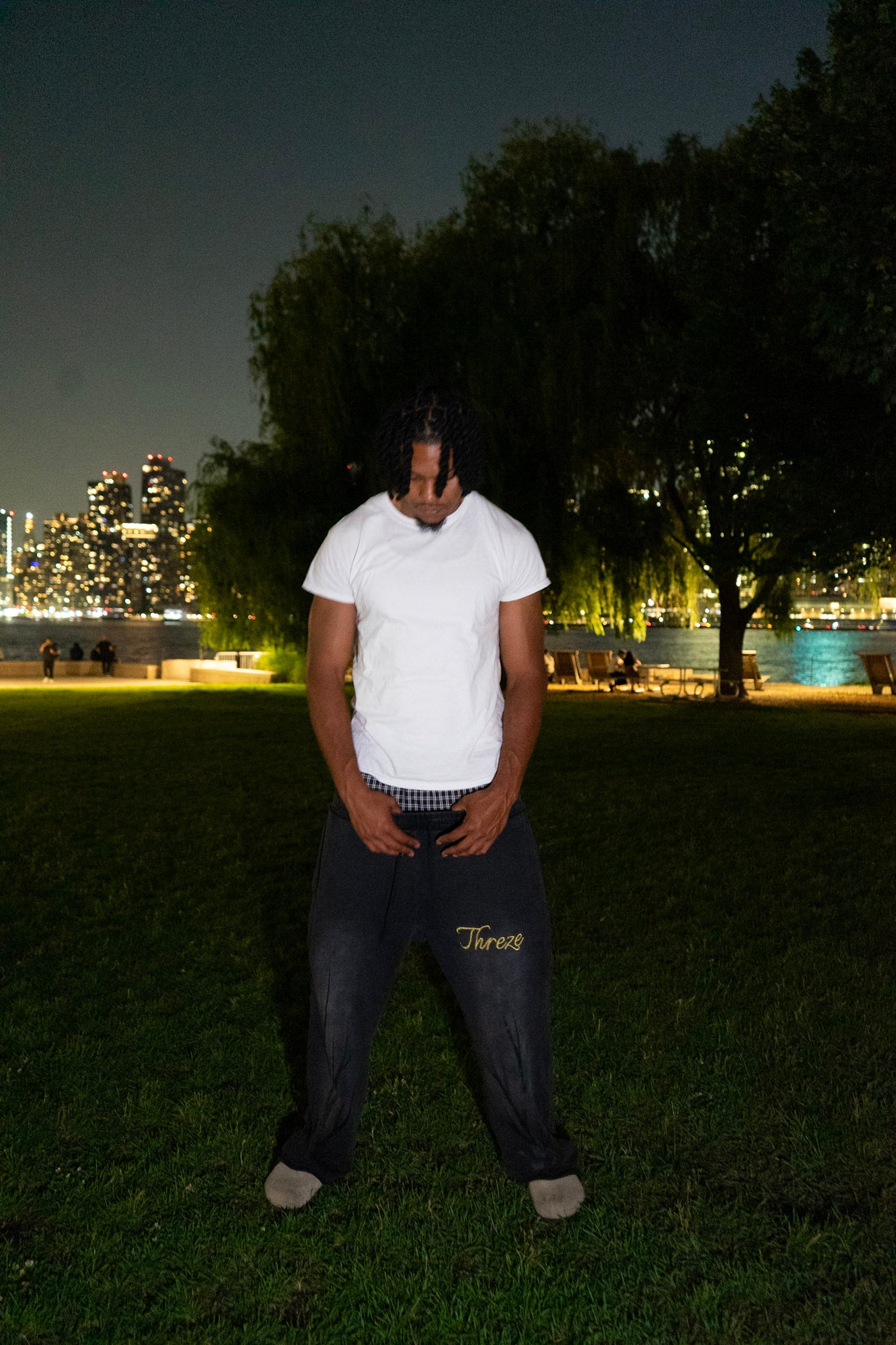 Double Waisted Sweats - Black