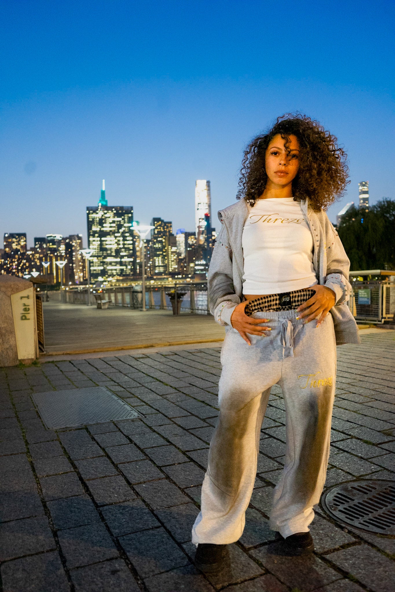 Double Waisted Sweats - Gray