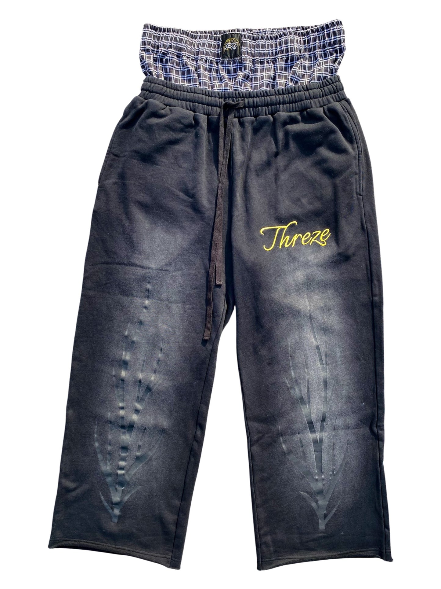 Double Waisted Sweats - Black