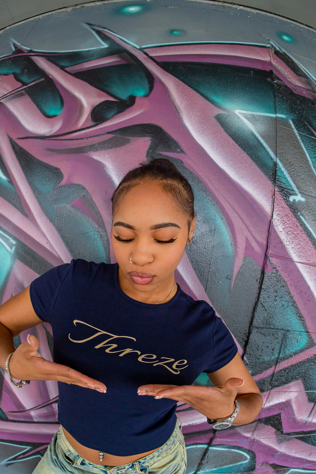 Navy Threze - Stimulus Tee