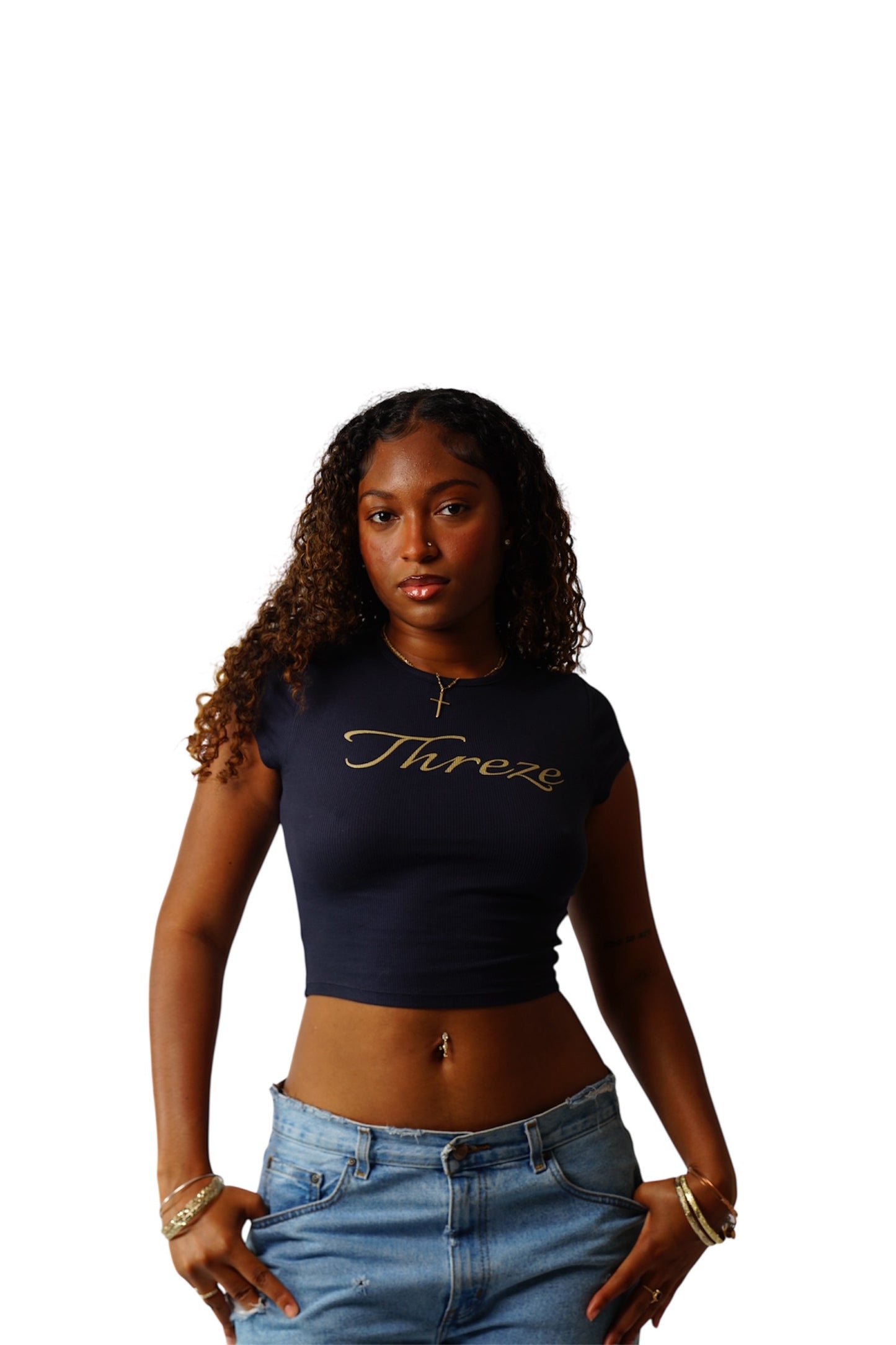 Navy Threze - Stimulus Tee