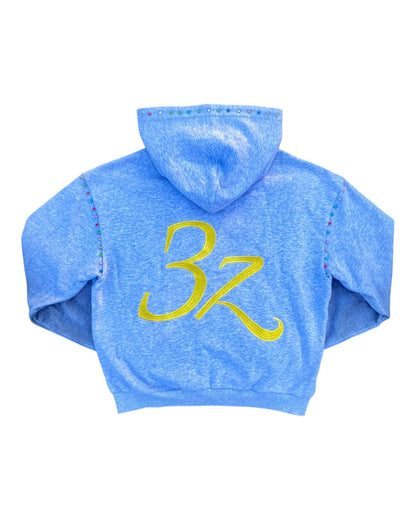 3z Embellished Zip Up - Gray