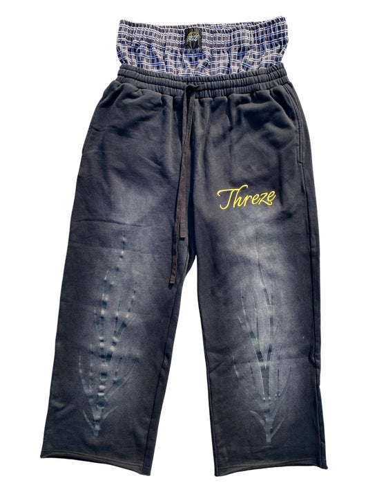 Double Waisted Sweats - Black